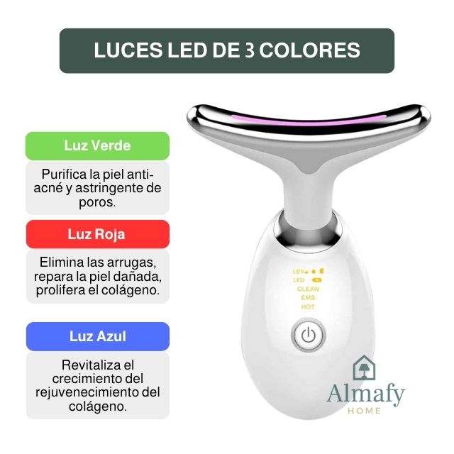 AuraFace Pro™ - Masajeador facial LED 3 en 1