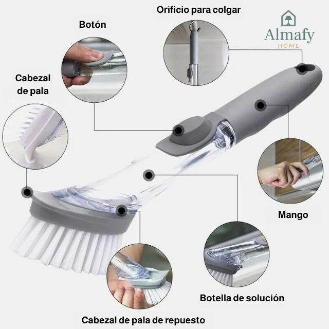 JabónClick™ - Cepillo Dispensador de Jabón