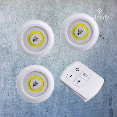 LumiClick™ - Pack 3 Lámparas LED con Control Remoto