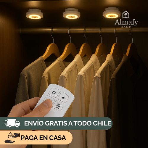 LumiClick™ - Pack 3 Lámparas LED con Control Remoto