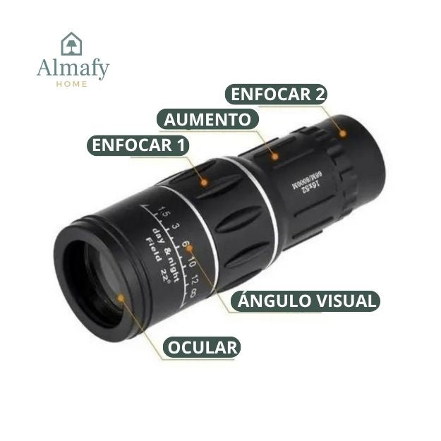 FocusOne 16x52™ - Telescopio Monocular Visión Óptica HD