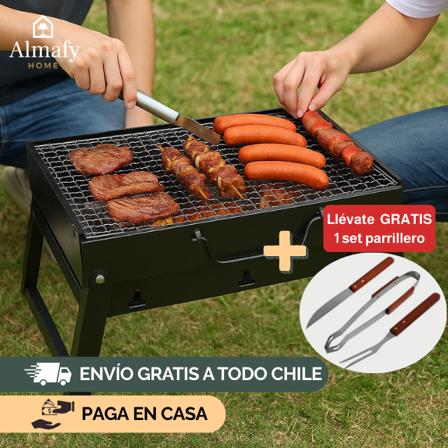 Mini BBQ Pro ™ - Parrilla plegable portátil + set parrillero (GRATIS)
