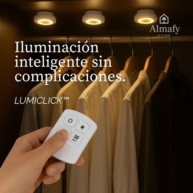LumiClick™ - Pack 3 Lámparas LED con Control Remoto
