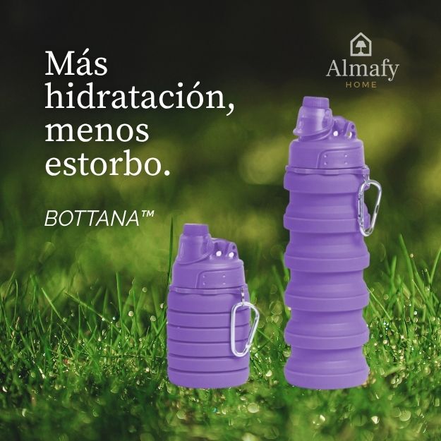Bottana™ - Botella Plegable Morada 500 ml Outdoor