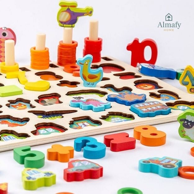 Pequeños Genios 100+™ - Tablero de Rompecabezas y Pesca con más de 1OO Piezas