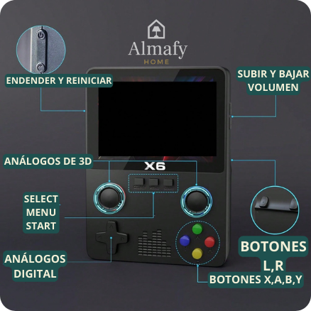 ClassicGo X6™ - Consola De Videojuegos Portátil X6