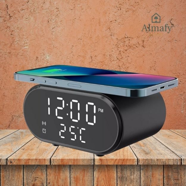 NeoAlarm 15W™ - Reloj Despertador con Cargador Inalámbrico