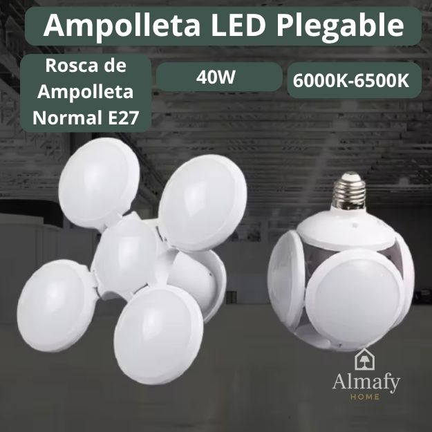 AuraLux™ - Ampolleta LED Plegable Pelota 40W Blanco