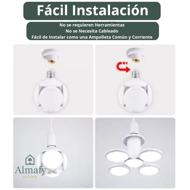 AuraLux™ - Ampolleta LED Plegable Pelota 40W Blanco