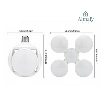 AuraLux™ - Ampolleta LED Plegable Pelota 40W Blanco