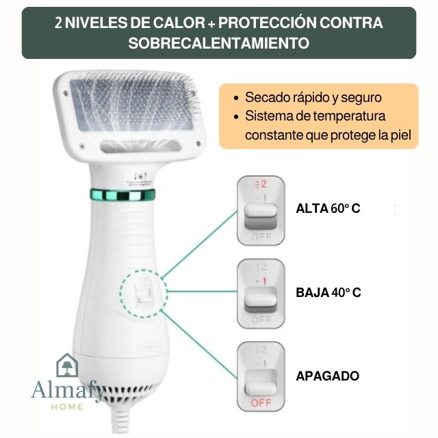 GlowPet™ - Cepillo Secador para Mascotas