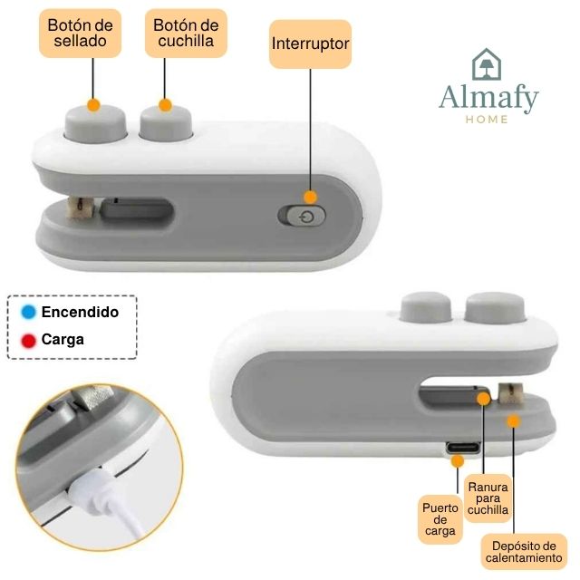 MiniEco Seal™ - Sellador Portátil para bolsas 2 en 1