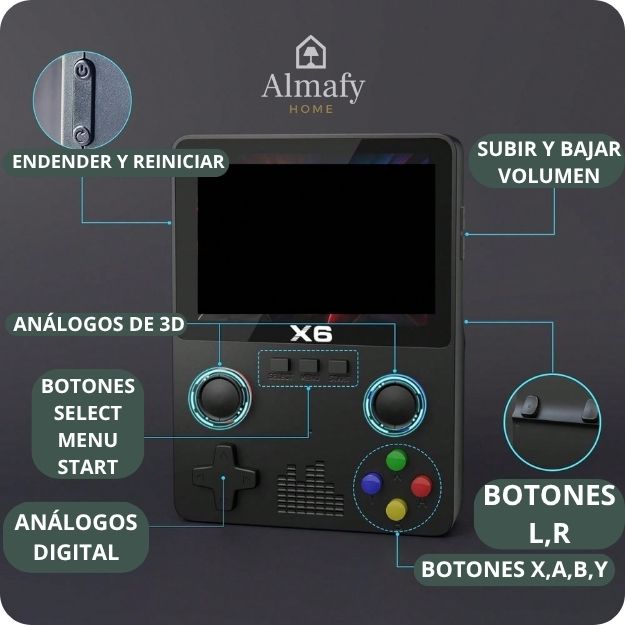ClassicGo X6™ - Consola De Videojuegos Portátil X6