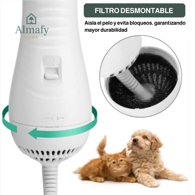 GlowPet™ - Cepillo Secador para Mascotas