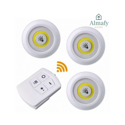 LumiClick™ - Pack 3 Lámparas LED con Control Remoto