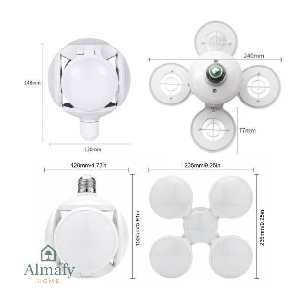 AuraLux™ - Ampolleta LED Plegable Pelota 40W Blanco