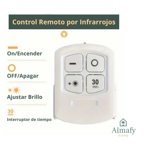 LumiClick™ - Pack 3 Lámparas LED con Control Remoto