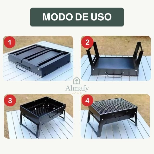 Mini BBQ Pro ™ - Parrilla plegable portátil + set parrillero (GRATIS)