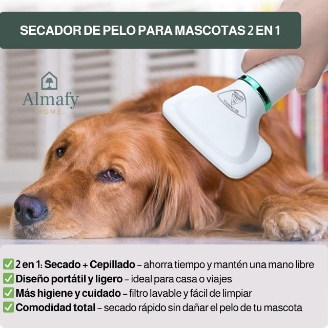 GlowPet™ - Cepillo Secador para Mascotas