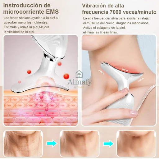 AuraFace Pro™ - Masajeador facial LED 3 en 1