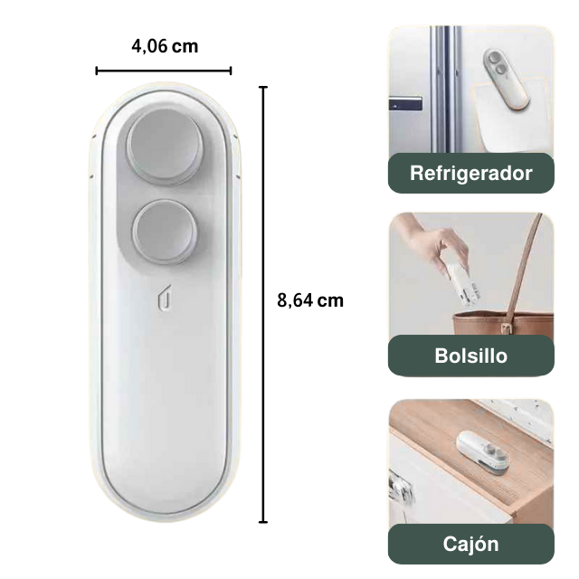 MiniEco Seal™ - Sellador Portátil para bolsas 2 en 1